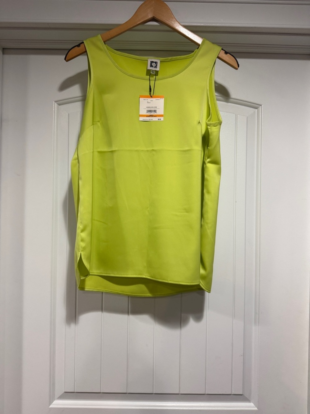 Ann Klein Sleeveless Lime Green Tank Top Size Small .